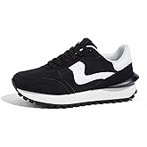 LUCKY STEP Women's Platform Fashion Sneakers Tennis Retro Walking Casual Trainers Stylish Durable Deluxe Skate Running Shoes