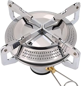 Amazon ミニストーブバーナー 屋外チタン合金ポータブルキャンプミニピクニック暖房ラウンドストーブバーナー Ausia バーベキューコンロ 焚火台