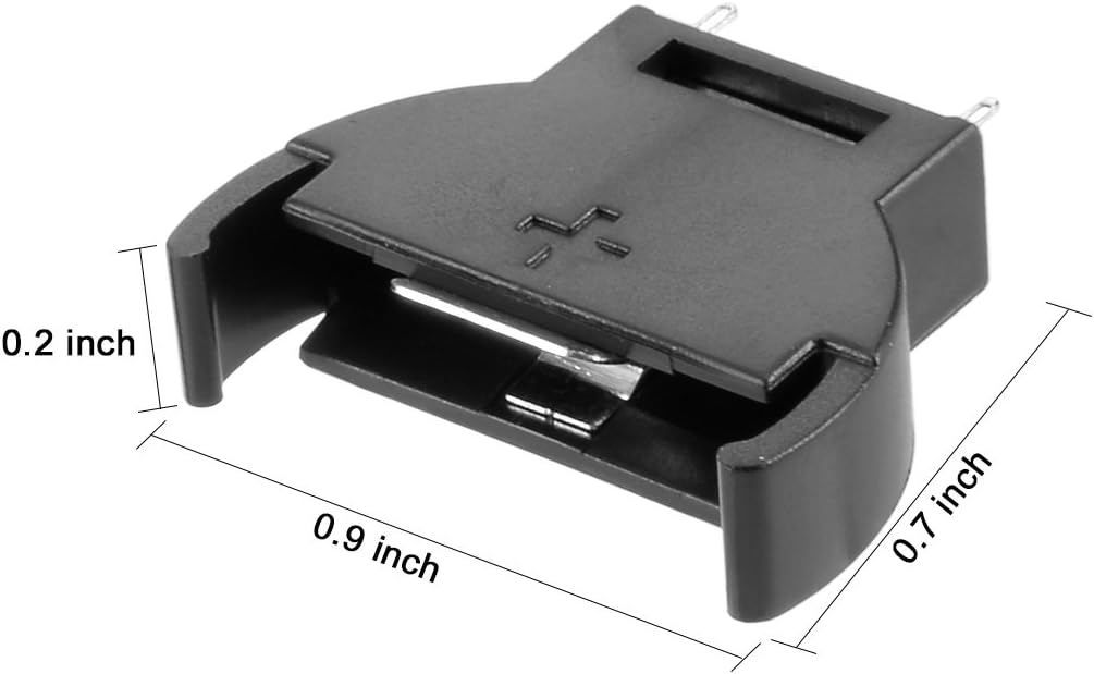 sourcing map 3Pcs Plastic Vertical Button Cell Battery Holder for CR/LIR2032 2025, 3Pcs CR/LIR2032 - Image 5