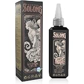 Tattoo Ink,Solong S Series 3.3oz(100ml) Professional Black Tattoo Ink for Outlining,Shading and Blending-Premium Black Tattoo Supplies,TI303S-100-031