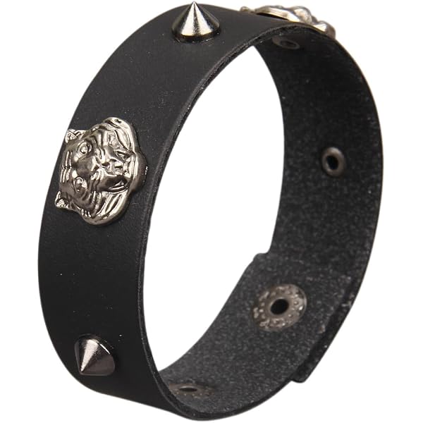 Men's Genuine Leather Bracelet With Magnetic Clasp - Stainless Steel, 8.5 Inch, Black/Silver/Gold Options - View #5