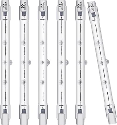 BROTOU Dimmable R7s Halogen Bulb 118mm 400W 230V 4480LM 2800K 6 Pack