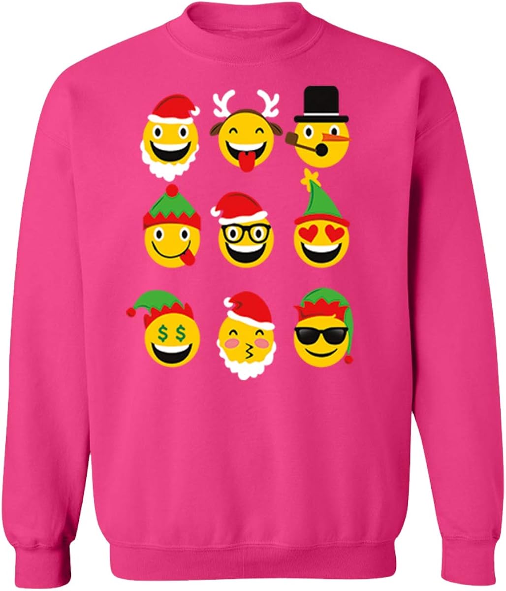 We Take Customers As Our God Christmas Animated Emoji Faces Sweatshirts For Women And Men Sweaters Top Brands Sell Cheap Maaun Net