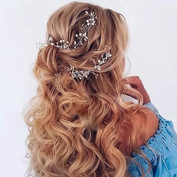 Amazon Com Deniferymakeup Purple Rhinestone Bridal Hair Vine
