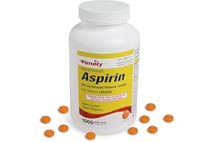 TIME-CAP LABS, INC. Timely Regular Strength Aspirin 325mg - 1000 Enteric Coated Tablets - Compare to The Active Ingredient in Ecotrin - Pain Reliever for Minor Aches and Pains, Fever Reducer - Made in USA