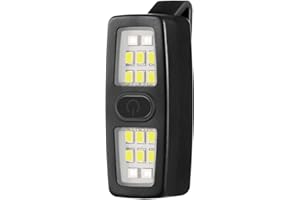 Lembopo Small Rechargeable EDC Flashlight, Clip on Running Lights Gift for Runners, Safety Bike Lights for Dog Walking at Night, Hands Free Running Accessories Gear for Women Men