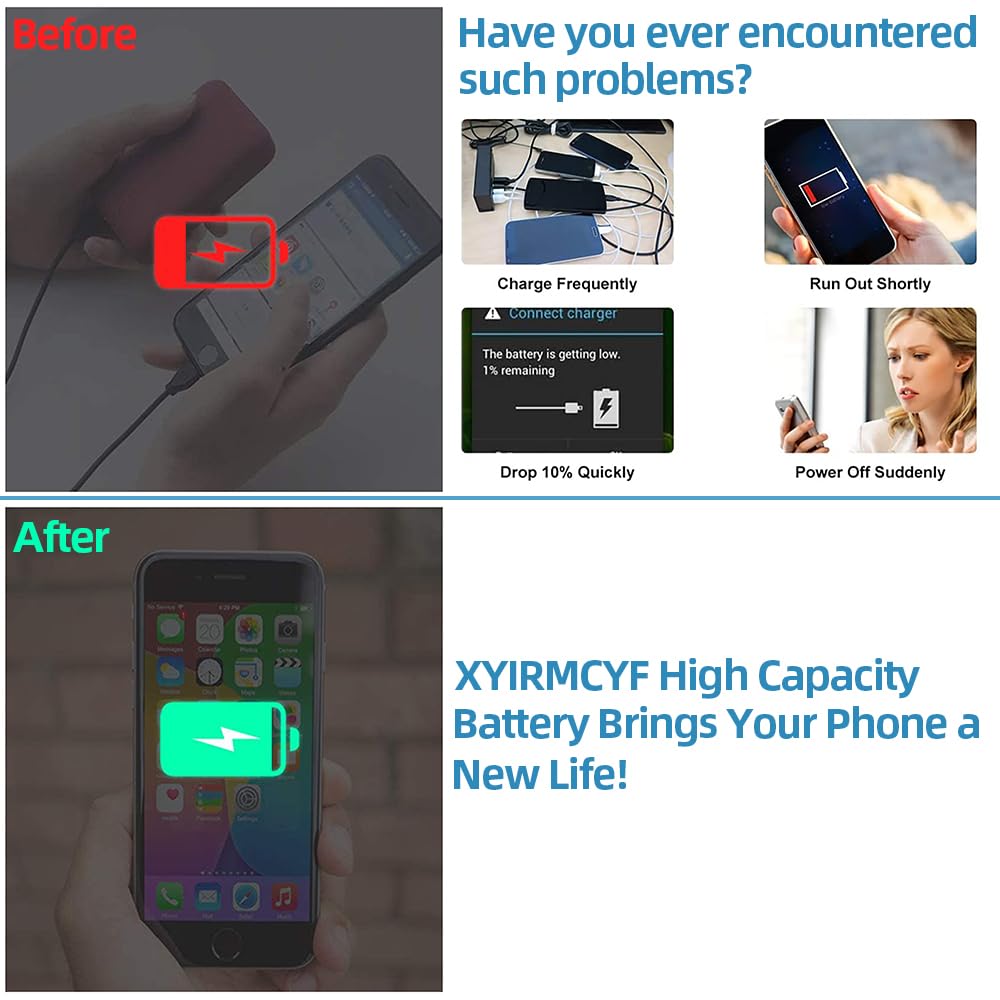 15500mAh Super Capacity Battery Compatible with iPhone 12/12 Pro, 0 Cycle Li-Polymer Replacement Battery for iPhone 12/12 Pro, with Professional Repair Tool Kit