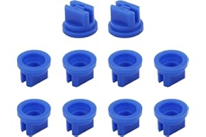 MroMax Flat Fan Spray Tip, 110 Degree Plastic Nozzle 0.3mm Orifice size for Agricultural Equipment Spray Cleaning, Cooling, Dedusting 10Pcs(Blue)