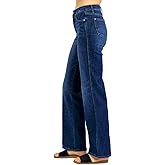 Judy Blue Women's Mid Rise Tummy Control Non Distressed Straight Jeans