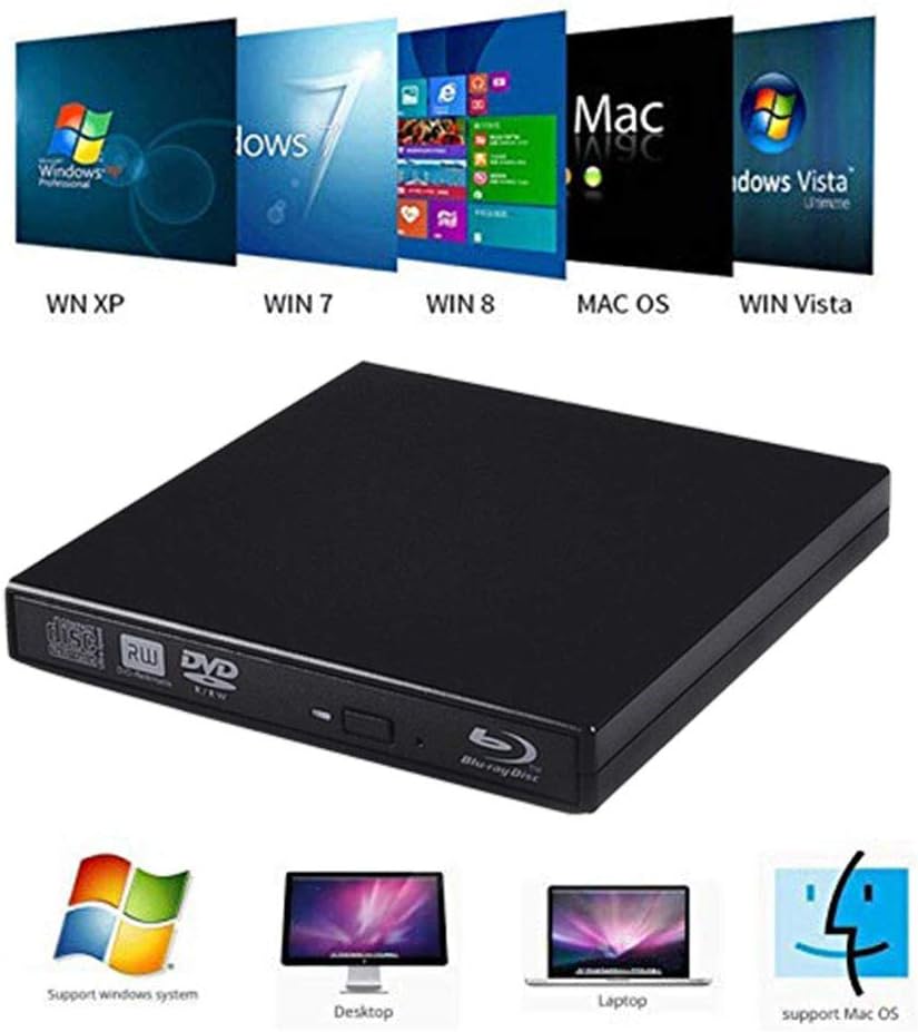 Amazon Com Reproductor De Blu Ray Externo Usb Dvd Rw Para Laptop Computers Accessories