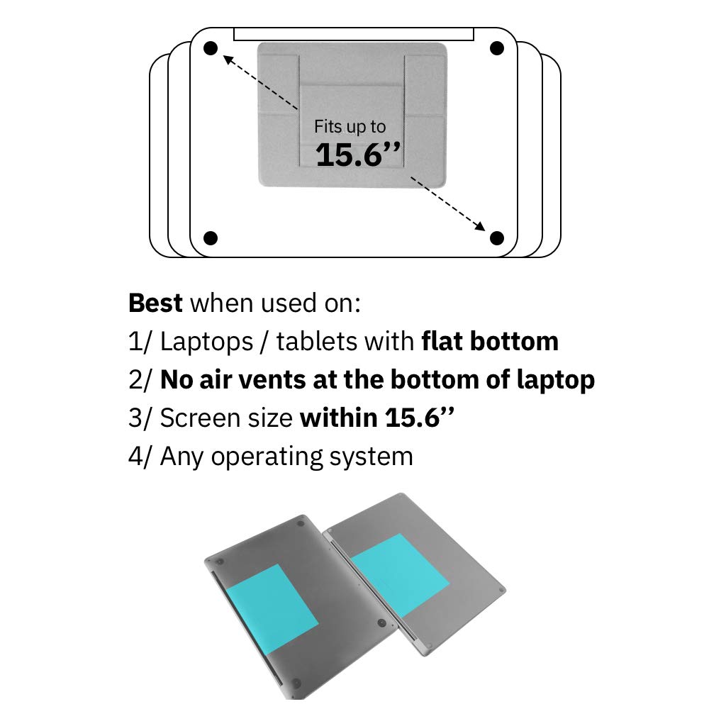 MOFT Invisible Slim Laptop Stand, Adhesive and Reusable, Adjustable