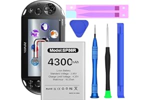 PS Vita SP86R 2000 Battery, Upgraded 4300mAh Wavypo High Capacity Battery Replacement for PSV 2000, PCH-2000, PCH-2007 with Repair Tool Kit