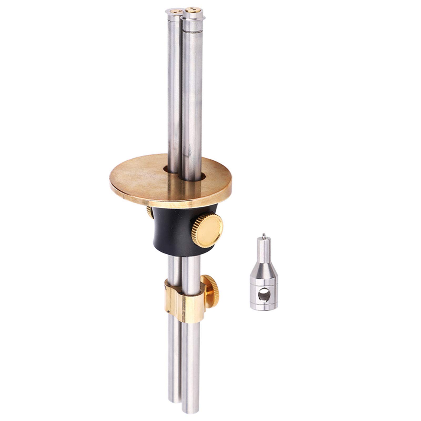 KUIDAMOS Wheel Marking Gauge,Adjustable Stainless Steel Woodworking Marking Gauge for Woodworking,Woodworking Marking Scriber Kit (Double-Shaft)