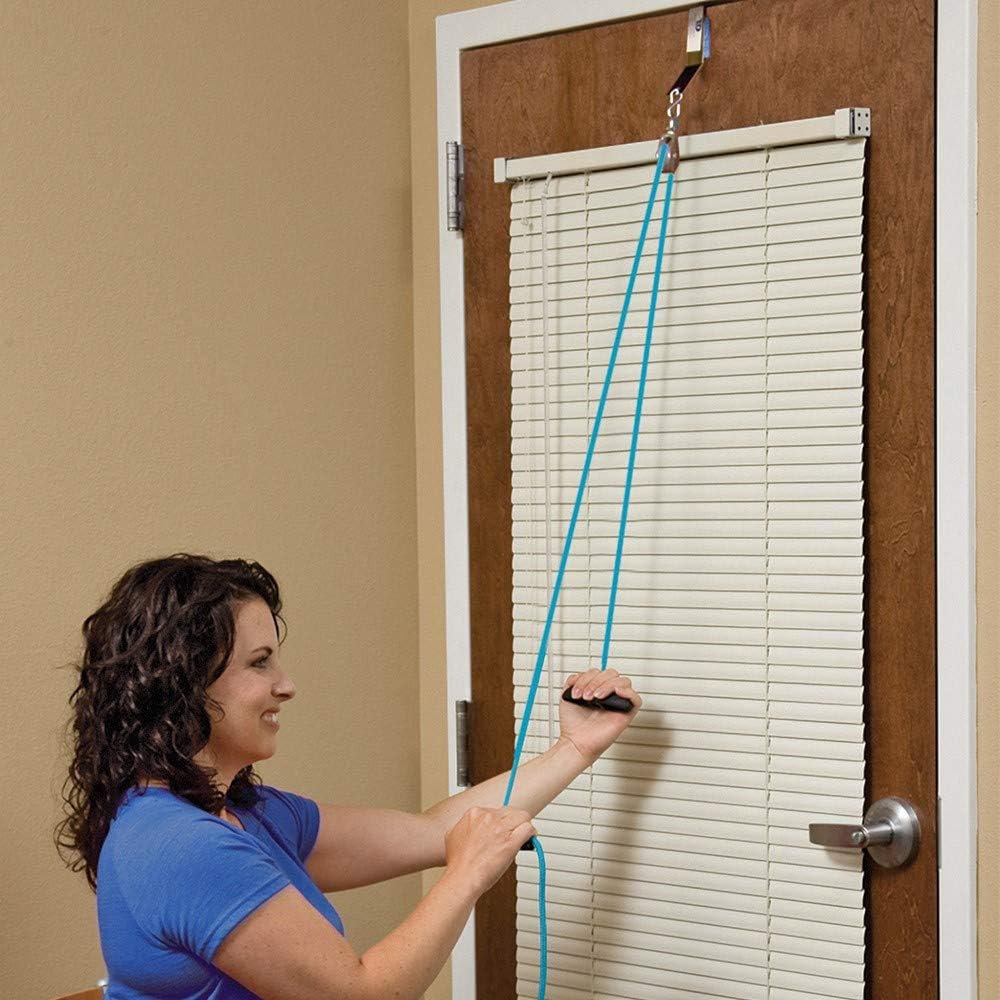 RangeMaster BlueRanger Shoulder Pulley with Patient Guide │ Aids Recovery and Rehabilitation │ Helps Enhance Pain Free Range of Motion │ Adjustable, Metal Bracket Door Attachment: Health & Personal Care
