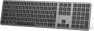 OMOTON Wireless Bluetooth Keyboard for Mac 3 Bluetooth Channels Quiet Typing