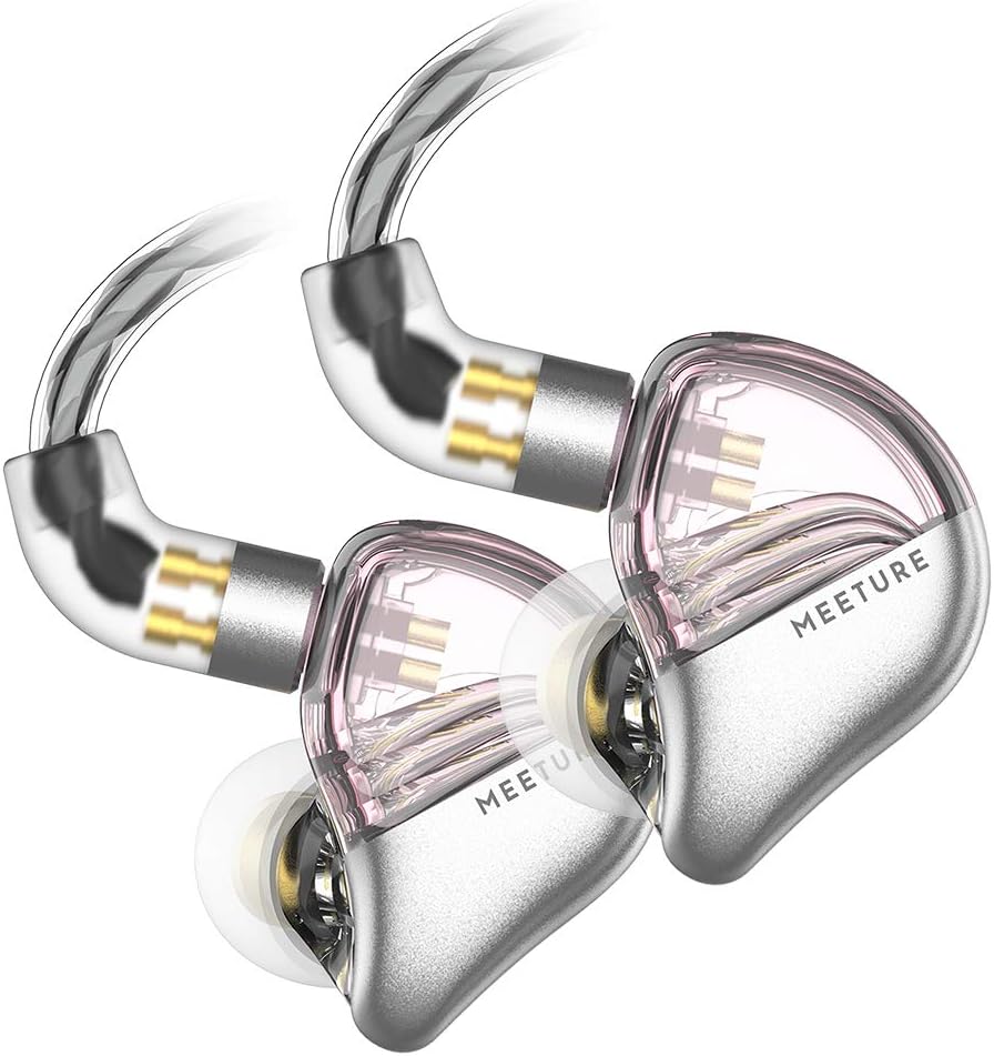 SIMGOT MT3 Hi-Res in Ear Monitor Headphones with Detachable Cable, Dynamic Driver Crystal Sound Stereo IEM Earphone for Musicians Singer, HiFi Wired Earbuds for Smartphones and Audio Players (Pink)