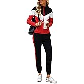 Marvmys Women's Tracksuit Set 2 Piece Sweatsuit Outfits Long Sleeve Zip Up Lounge Jogger Set with Pocket