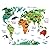 Ochi&Moji Kids Room Decor Colorful World Map Removable Wall sticker DIY
