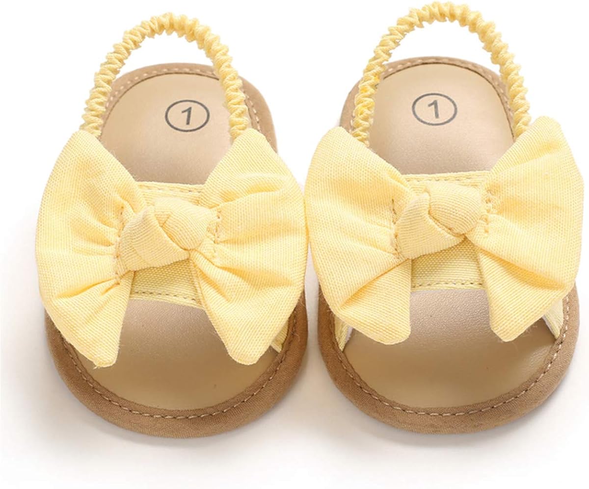  | COSANKIM Infant Baby Girls Summer Sandals with Flower Soft Sole Newborn Toddler First Walker Crib Dress Shoes | Sandals