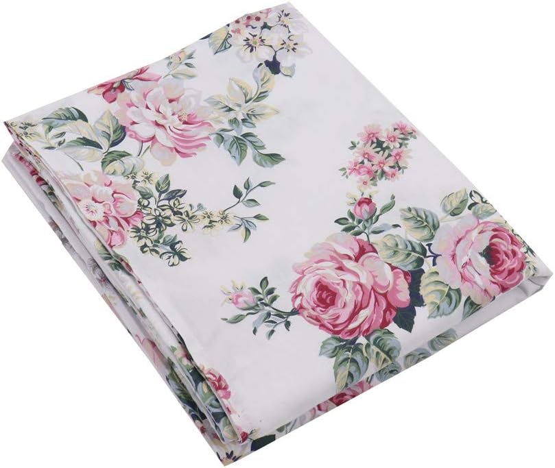 WBYCOTBED California King Floral Flat Bed Sheets, 100