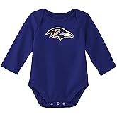 Outerstuff NFL Newborn & Infants 0-24 Months Official Primary Logo Long Sleeve Creeper Bodysuit Romper