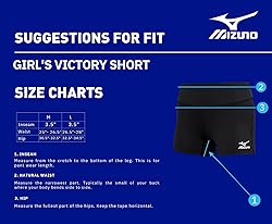 Mizuno Girls' Youth Victory 3.5" Inseam Volleyball