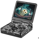 Anbernic RG35XXSP Flip Retro Handheld Game with 3.5 Inch IPS Screen Linux System Built-in 64G TF Card 5532 Games Support 5G WiFi Bluetooth TV Output(Transparent Black)