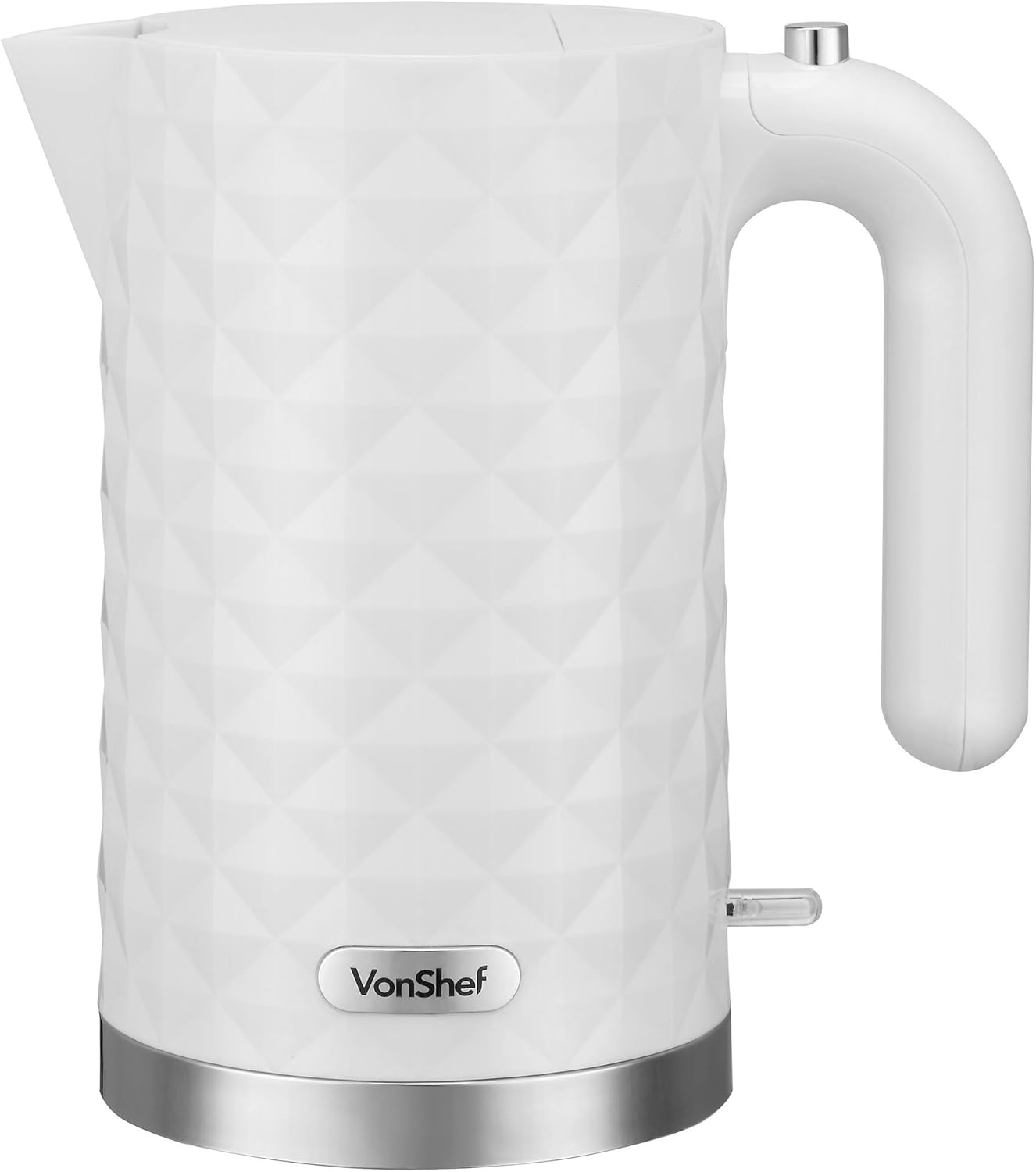 VonShef 3000W 1.5L Cordless White Diamond Electric Jug Kettle Amazon