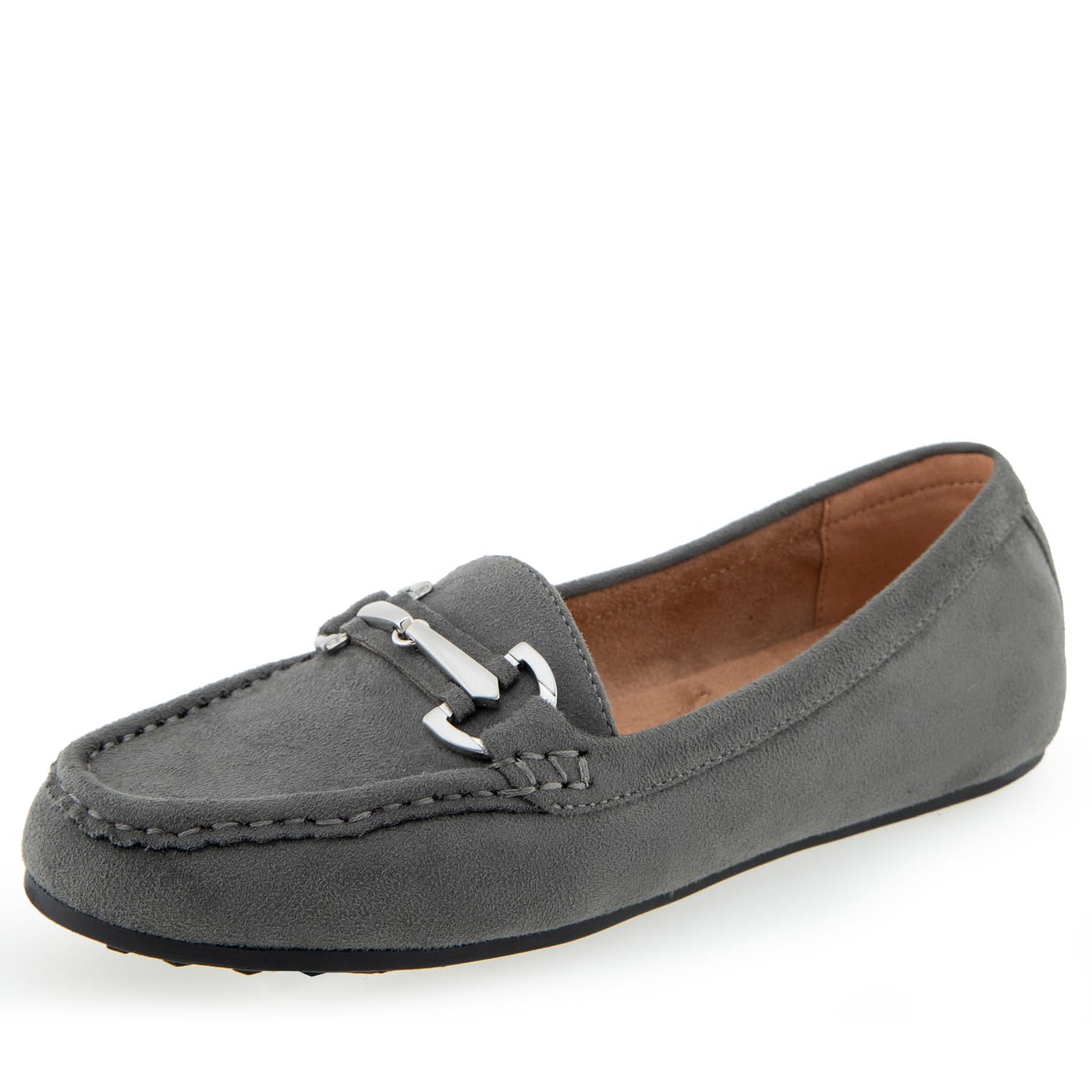 What’s What Women’s Day Drive Loafer, Quiet Shade Faux Leather, 9 Wide