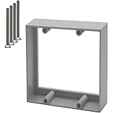XGGYA 3/4" Double Gang Receptacle Outlet Box Extender, Gray, Pack of 1 | Electrical Outlet Extender for Electrical Box,A Great Helper for Outlet Box Adjustments