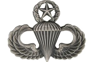 DEURA US ARMY Airborne MASTER Parachutist Paratrooper Jump Wings Pin Oxidized Badge