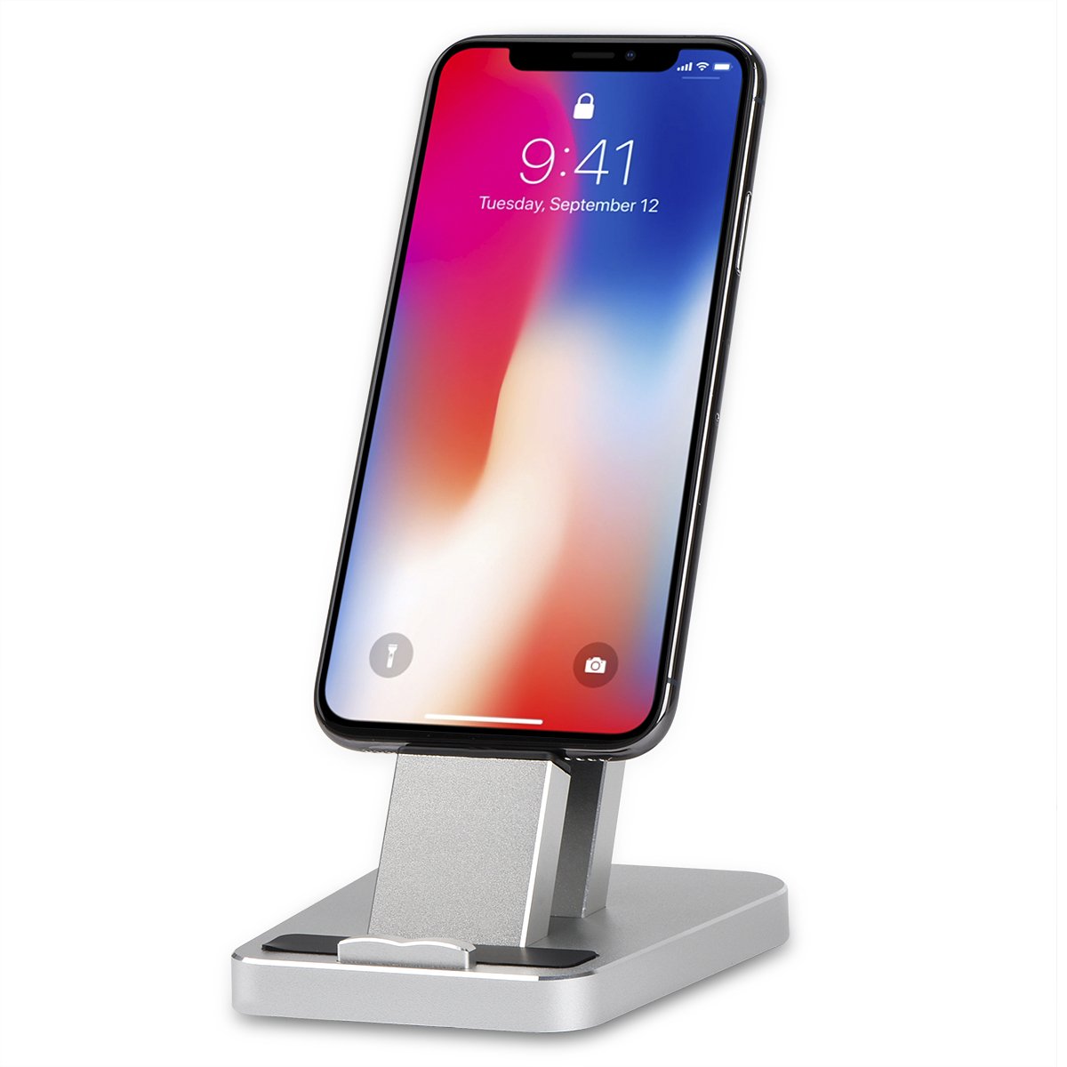 iPhone Dock,Aluminum iPhone Desk Charger Stand Dock Station Holder for iPhone 7/7Plus/6S/ 6/6 Plus/SE/5S and Samsung S7/S7 eage (Sliver)