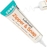 ZDBB Zipper Lubricant for Plastic Metal Snap Zipper Ease Lube Grease, 1oz | Clear, Non-Toxic Waterproof &amp; Long-Lasting, Smooth Glide for Jackets, Tents, Boat Covers, Wetsuits, Jeans &amp; Gear Bags