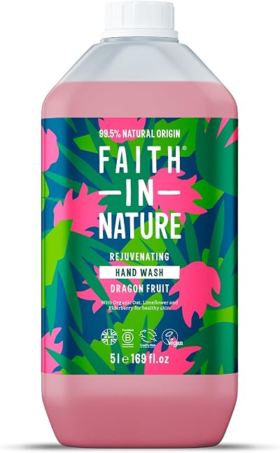 Faith In Nature Dragon Fruit Hand Wash 5L Refill Vegan No SLS Parabens