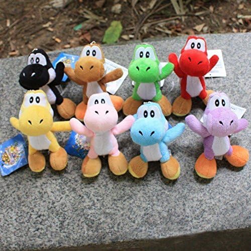 8Pcs/Set Super Mario Plush Doll Toy Colorful Yoshi Pendant 11CM Kids Gifts New
