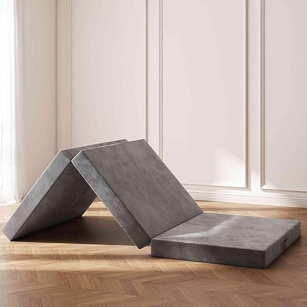 SWBVS TRI-FOLD MEMORY FOAM MATTRESSES, 4 INCH SINGLE...