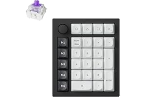 Keychron Q0 HE Wireless Magnetic Switch Number Keypad, 2.4 GHz/Bluetooth 5.1/Wired QMK Numpad, RGB Hot-Swappable Numeric Keyp