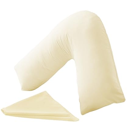 Hollowfibre Back Neck Support V Shaped Orthopedic Pillow With