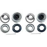 Risetosun 30205 Axles Trailer Wheel Hub Kit | 25mm Bearings and Seal TC 30x52x10mm,Include Dust Cover and Cotter Pin,(2-Sets)