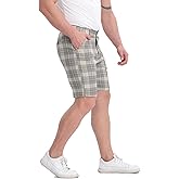ALLELMS Mens Shorts Slim Fit Stretch 9 Inch Inseam Chino Golf Shorts Pants