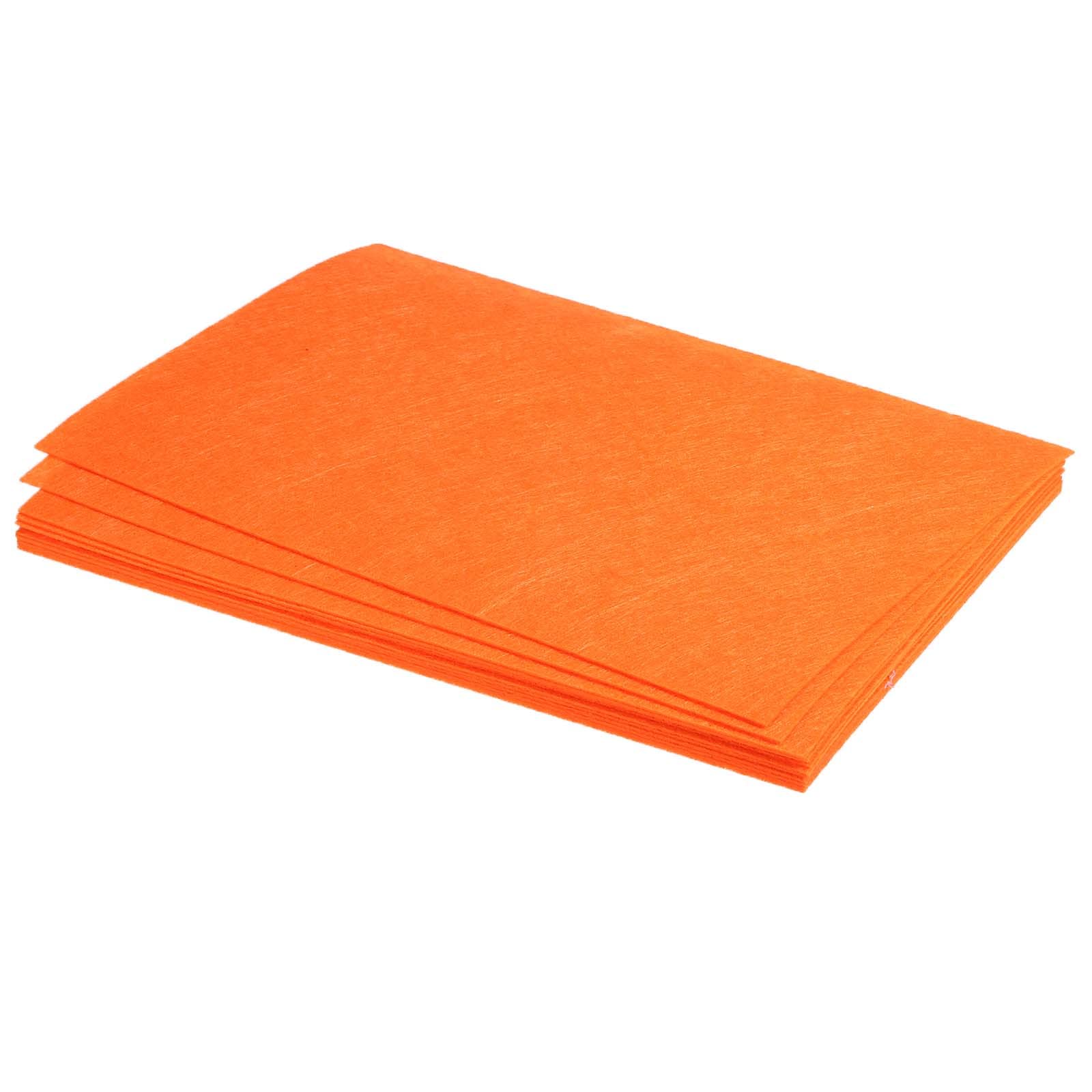 PATIKIL Soft Felt Sheets Fabric Craft Sheets Orange 12 Inch x 8 Inch for DIY, Hobby, Decoration Pack of 12