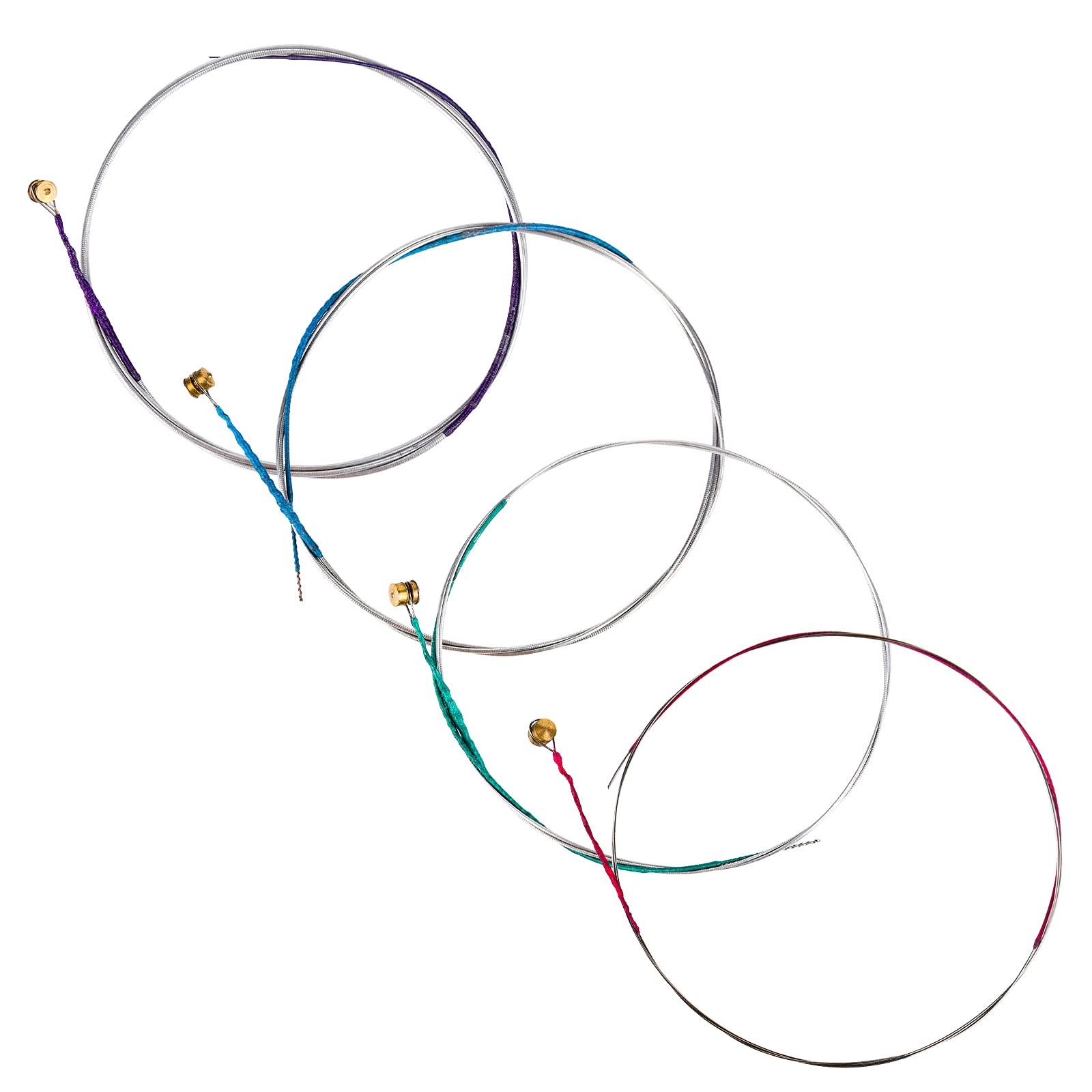 SAVITA 2 Sets 8pcs 4/4 Violin Universal String Classic Violin Silver String (GDAE) Steel Core with Nickel-Plated Ball Head