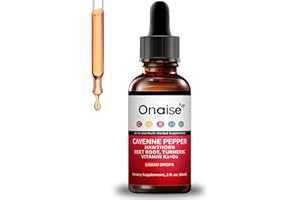 ONAISE Cayenne Drops - Cayenne Pepper Drops Liquid Supplement with Organic Hawthorn, Beet Root, Turmeric, Vitamin K2 D3