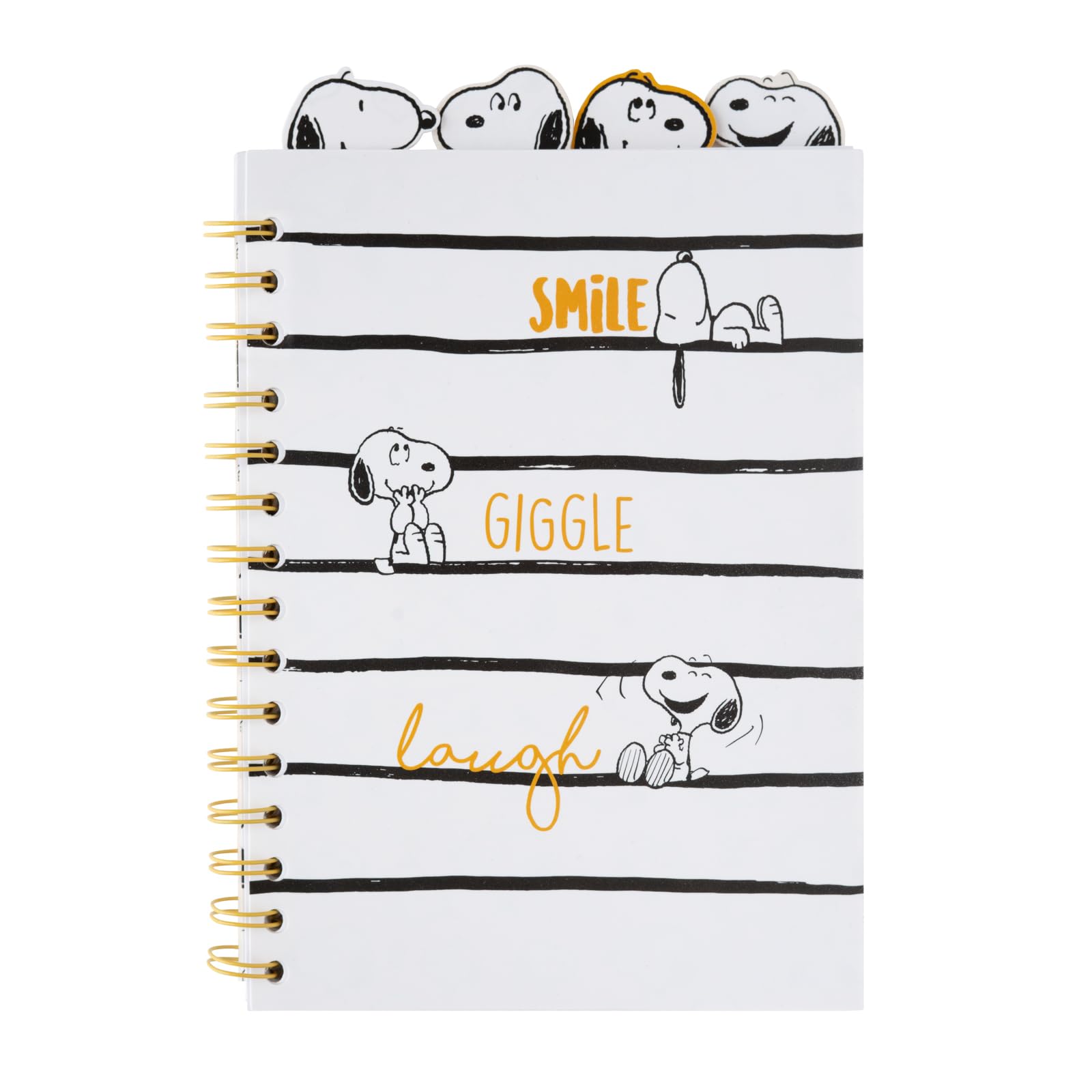 Grupo Erik A5 Project Notebook With 4 Dividers - Snoopy Gifts For Dog Lovers | Notepad A5 Notebook With Dividers, Project Planner | Peanuts Snoopy Stationery Gifts Under 10 Pounds