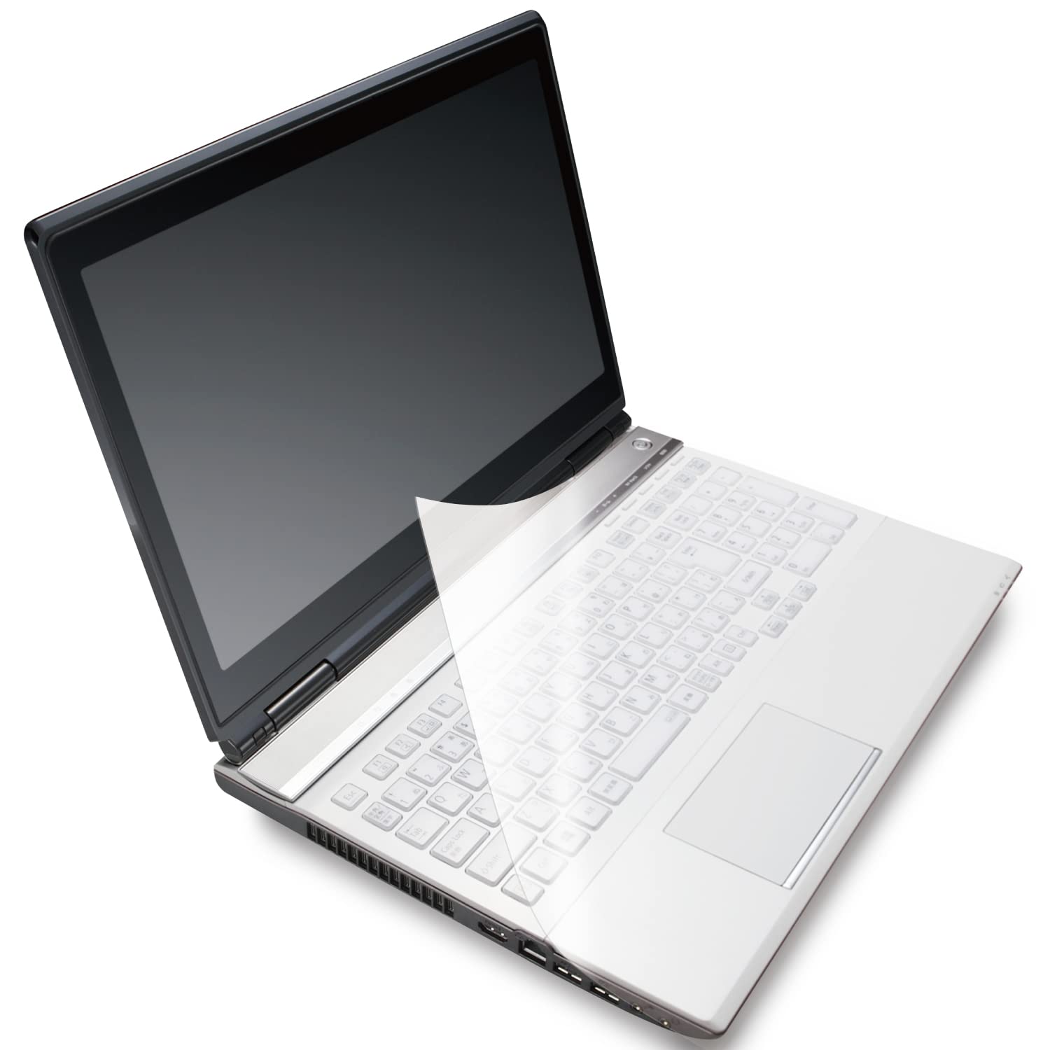 エレコム キーボードカバー フリータイプ 大型ノートサイズ PKU-FREE4 シリコーン 透明商品画像