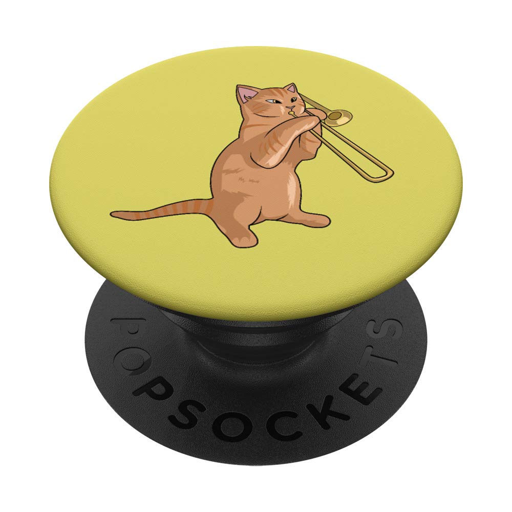 Silly Cat Playing The Trombone For Brass Players
