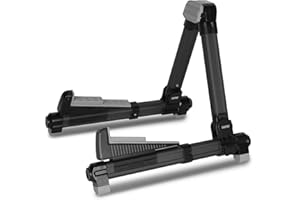 SGPRO Guitar Stand Floor With Tray & Backrest - Adjustable Instrument Stand for Electric, Acoustic, Bass, Classical Guitars, Ukulele, Mandolin, and Banjo - Superior Material & Design