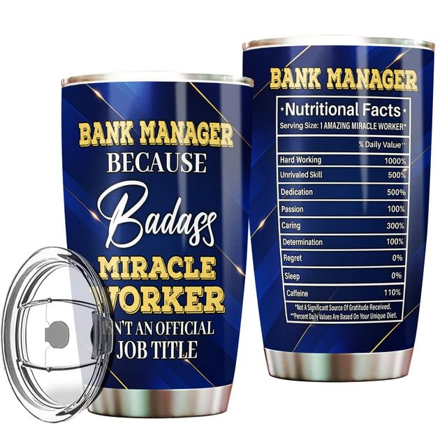 MONIZILUCKY Bank Manager Tumbler Stainless Steel