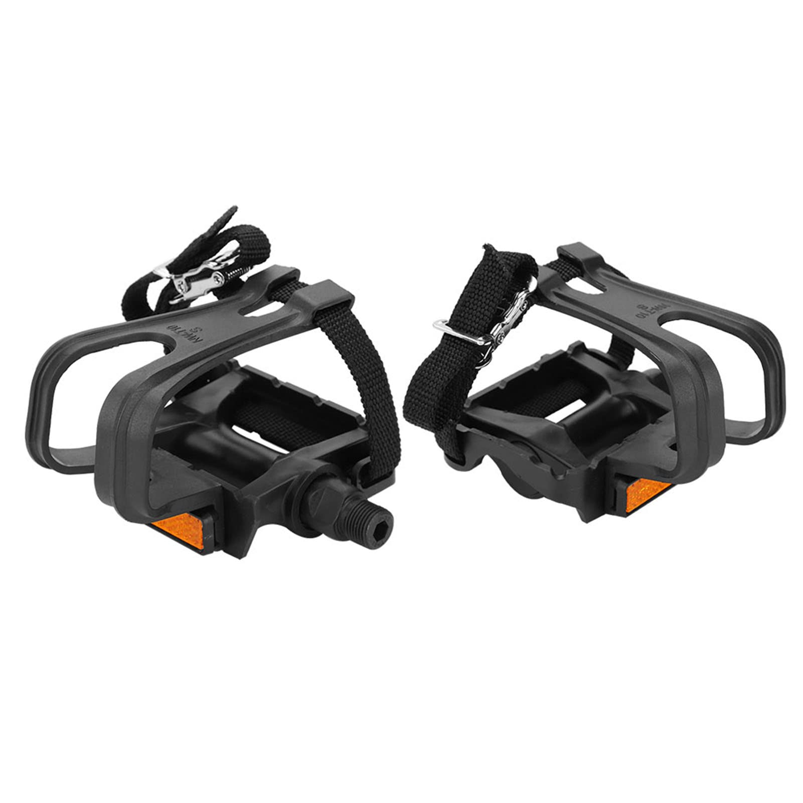 Bicycle Pedals for Peloton Bike and Exercise Bike – Multi Purpose Toe Cage Pedals Compatible with Indoor Outdoor Mountain Bike Road Bike – Durable Aluminum Alloy Platform Pedals with Adjustable Straps