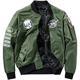 BXCNCKD Men's Flight Jacket - Double Sided Wear Plus Coat - Casual Jacket